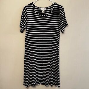 Top It Off Navy & White Stripe Dress